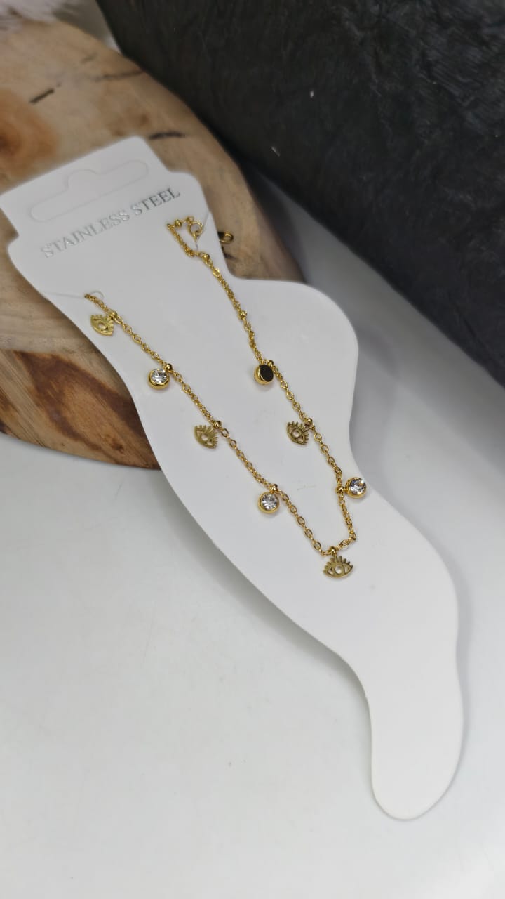 Evil eye design Anklet (ATA_008)