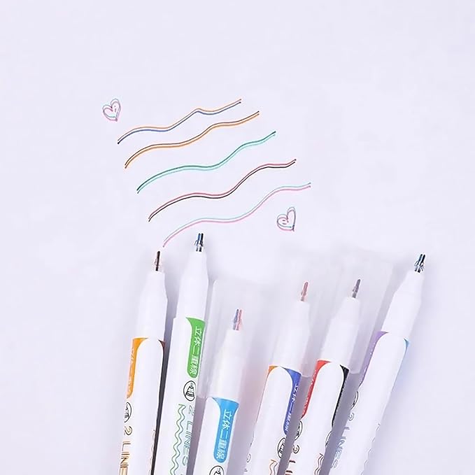 2 Line Pens (Double tip Pens)