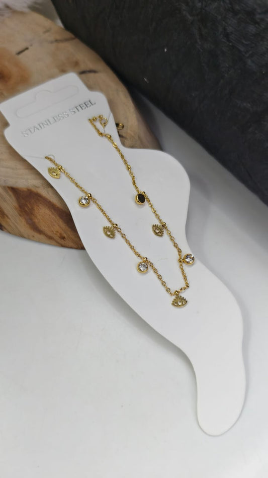 Evil eye design Anklet (ATA_008)