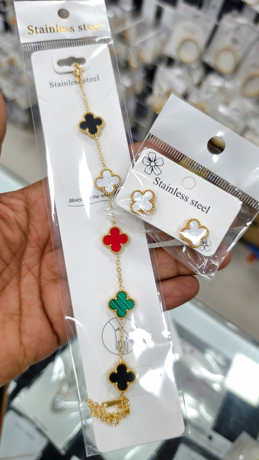 Clove design Bracelet and Earring Combo (ATB_001)
