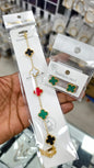 Clove design Bracelet and Earring Combo- Mix Colours (ATB_003)