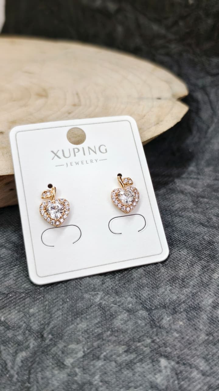 Heart with Leaf Earrings (ATE_002)