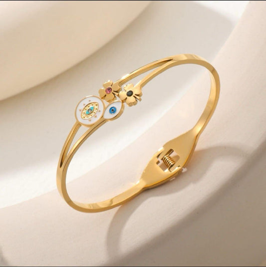 Evil Eye with Flower Bracelet