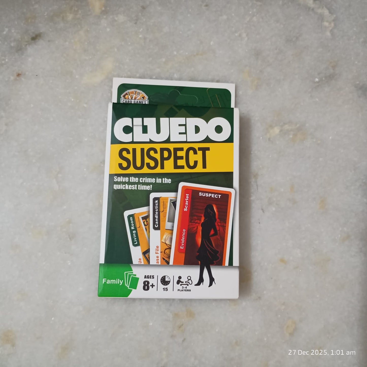 Cluedo Suspect Card Game