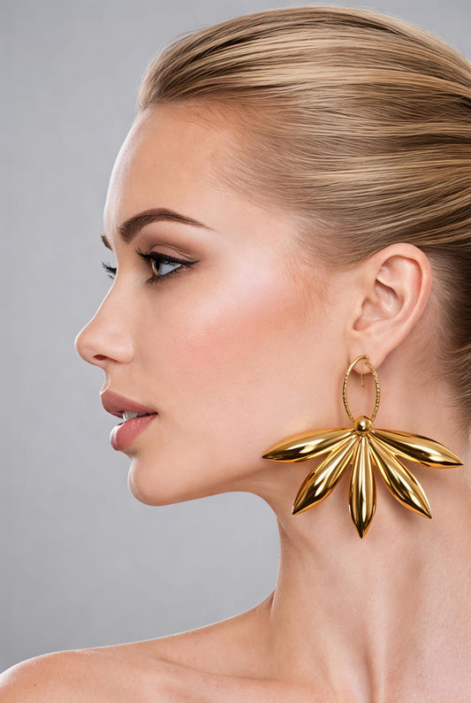 Floral Spike Earrings (ATE_014)