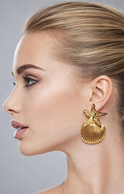 Star Shell Earrings (ATE_016)