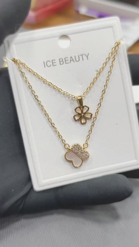 Flower design Double Layered Chain (ATC_012)